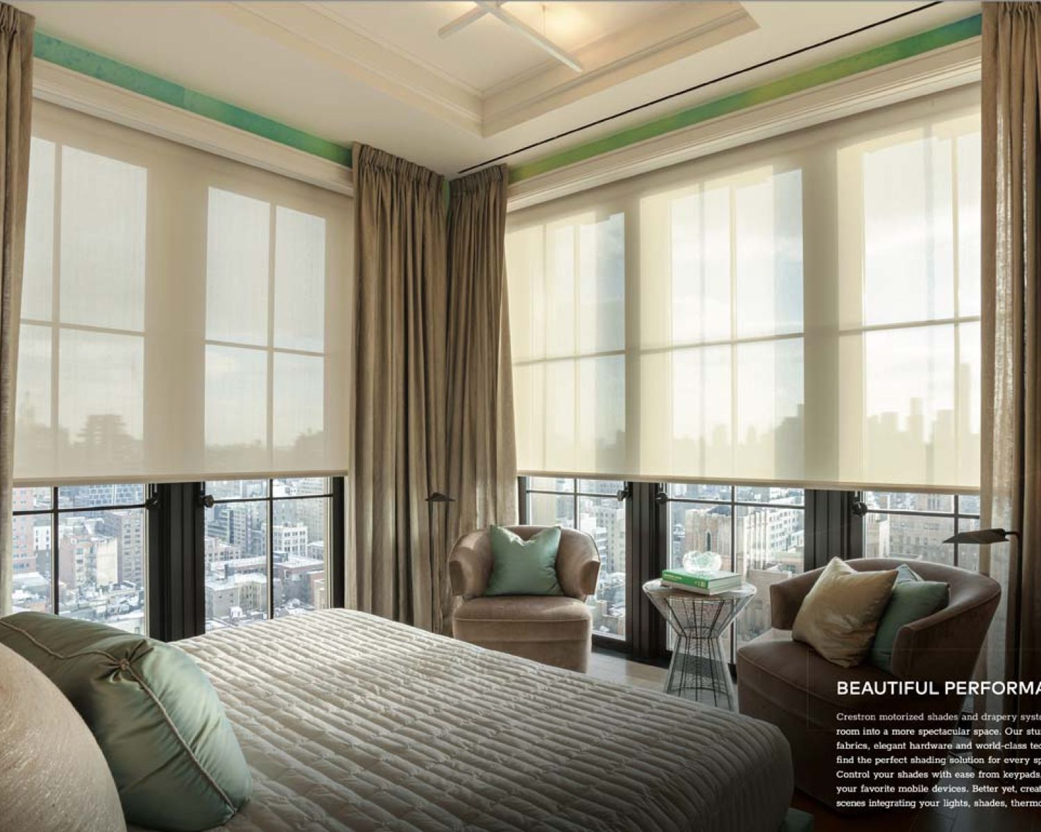 Crestron motorized shades