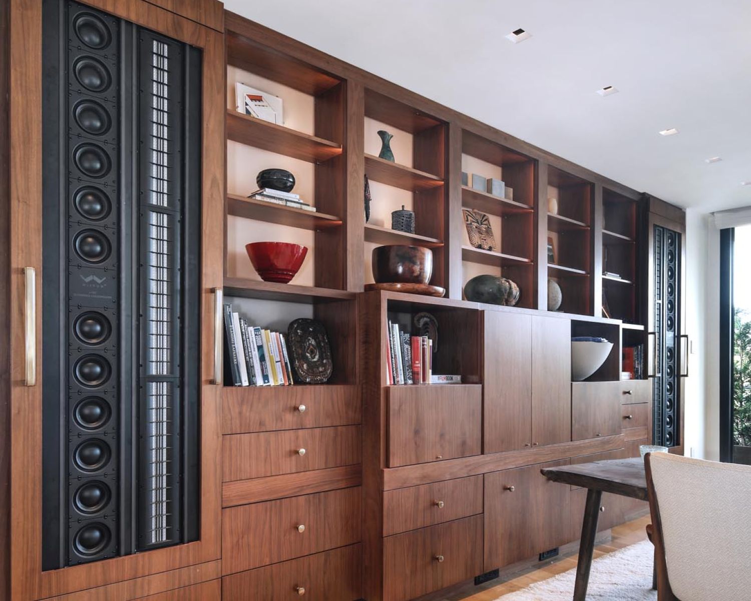 Wisdom audio speakers in listening room