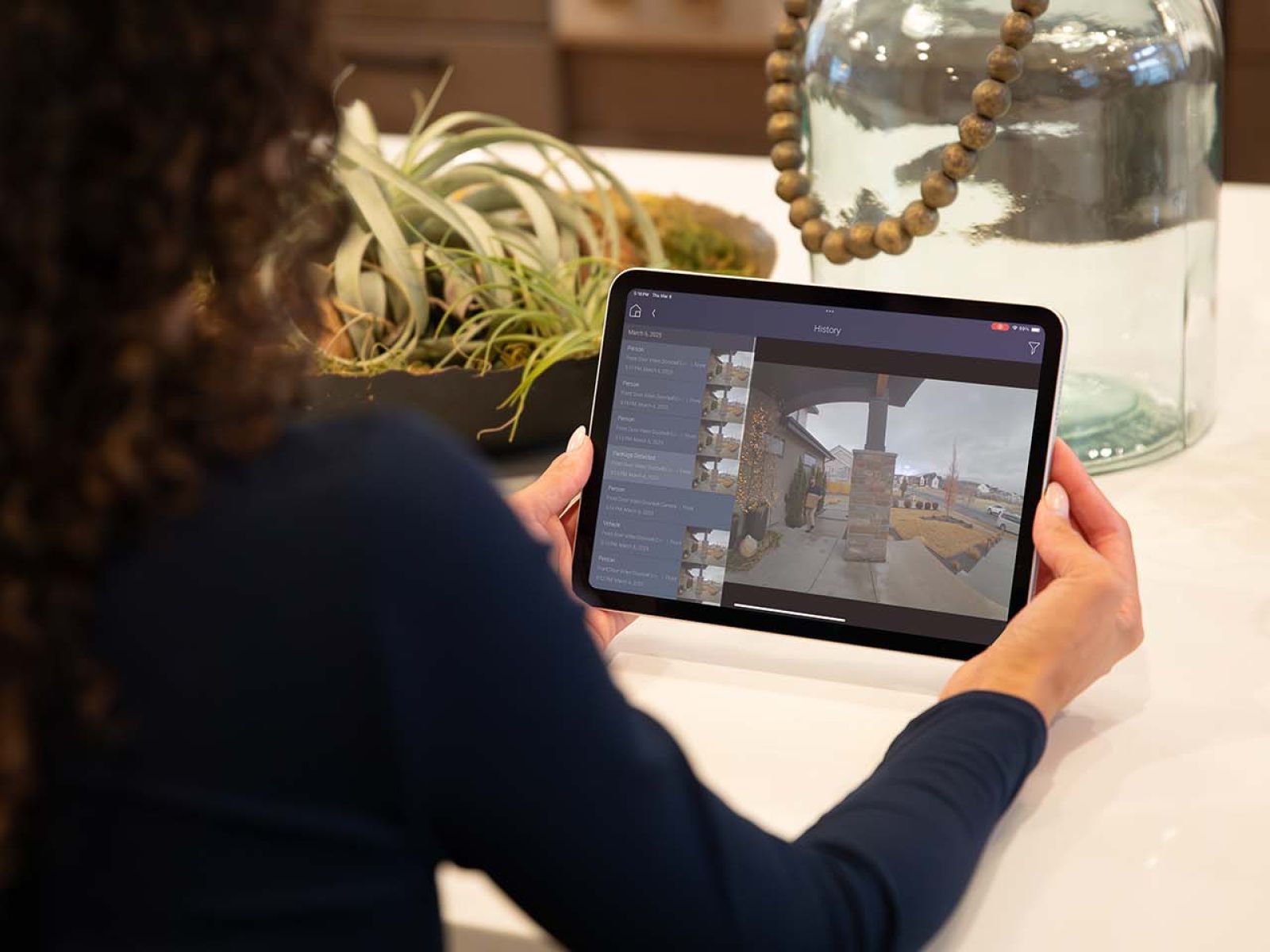 Handing holding phone with Control4 security interface