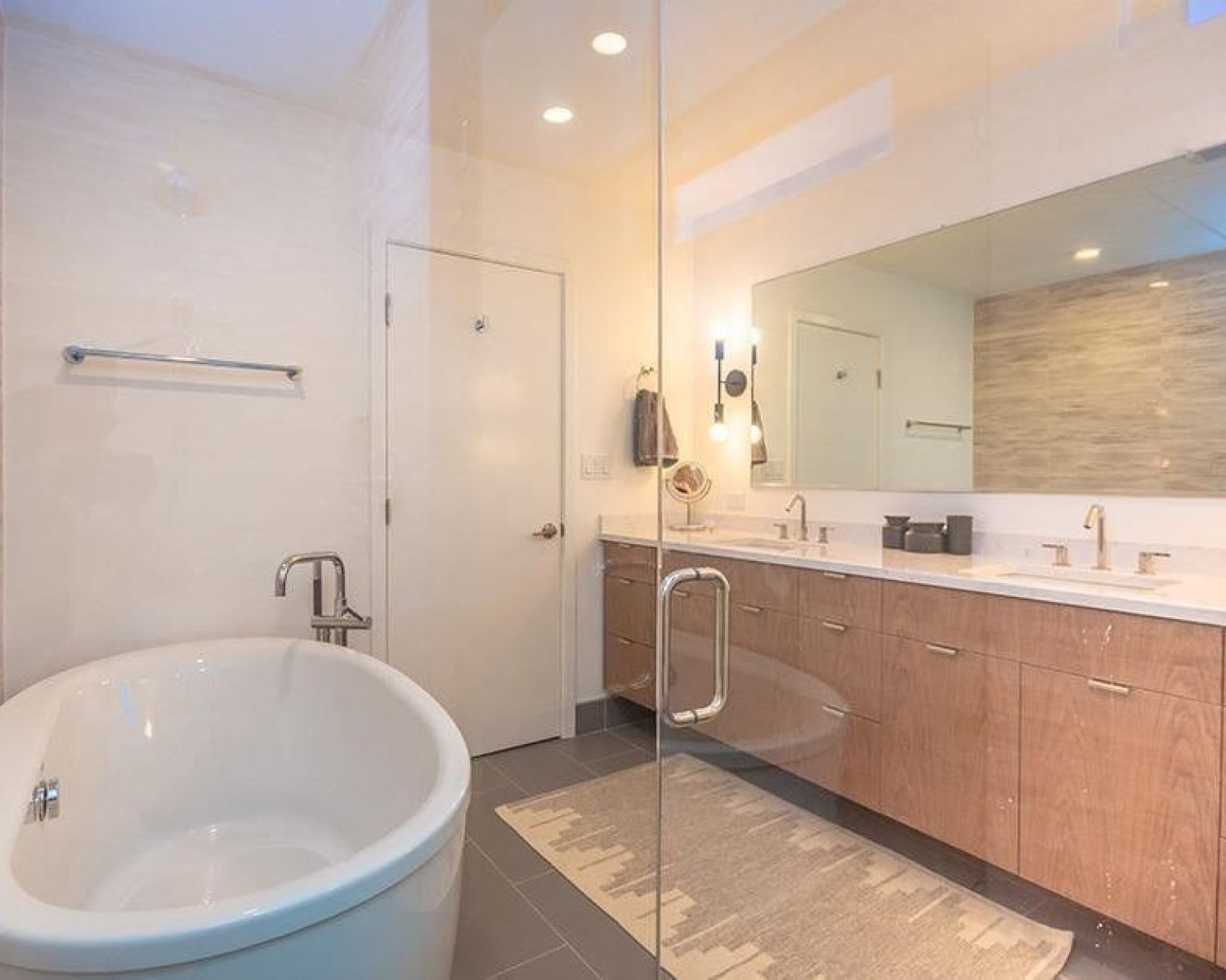 bathroom with white accents