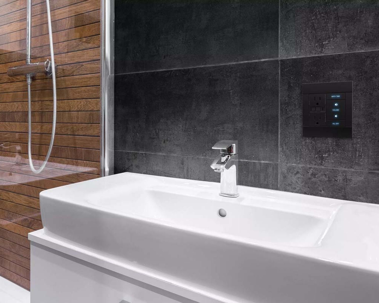 lightswitch on wall in restroom