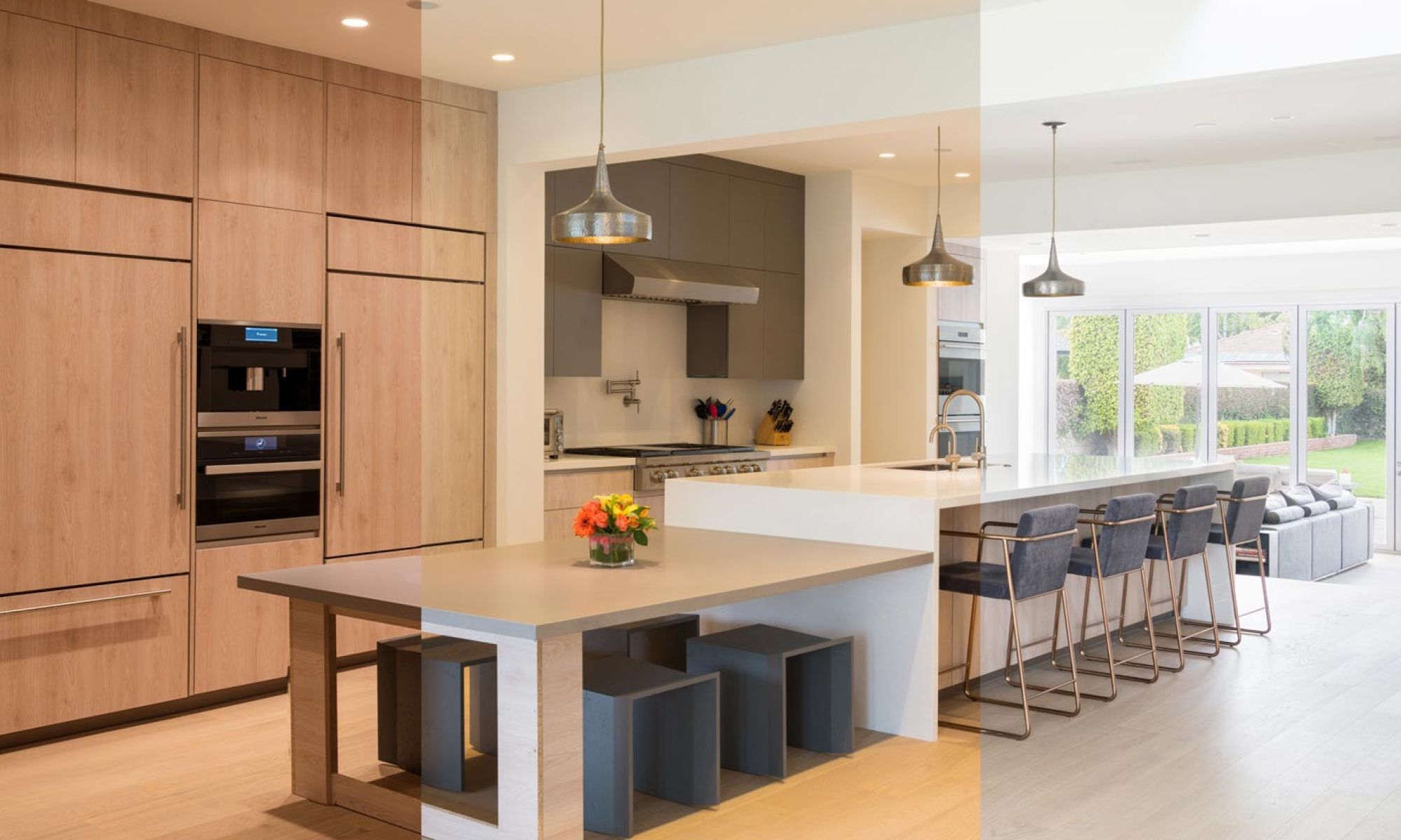 Ketra kitchen with tri-colored lighting